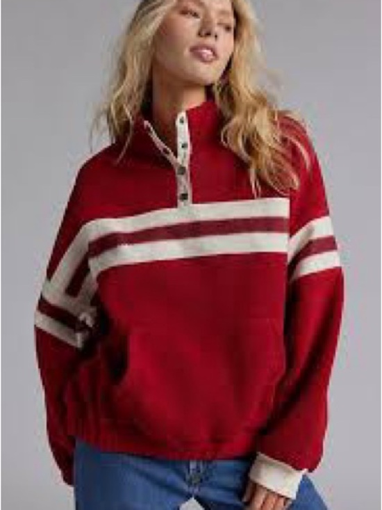 Urban Outfitters Tops - Urban Outfitters (BDG) Lodge Printed Fleece Quarter Snap Pullover